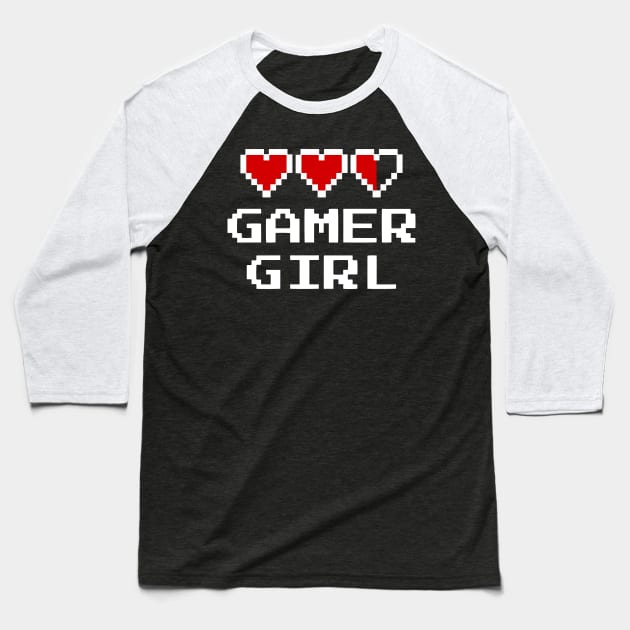 Gamer Girl Baseball T-Shirt by fromherotozero